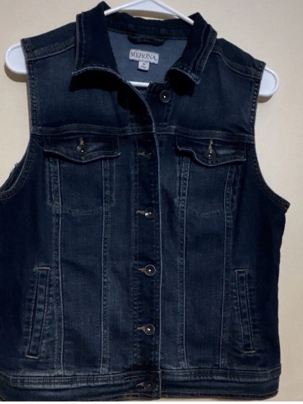 Merona Dark Blue Denim Vest